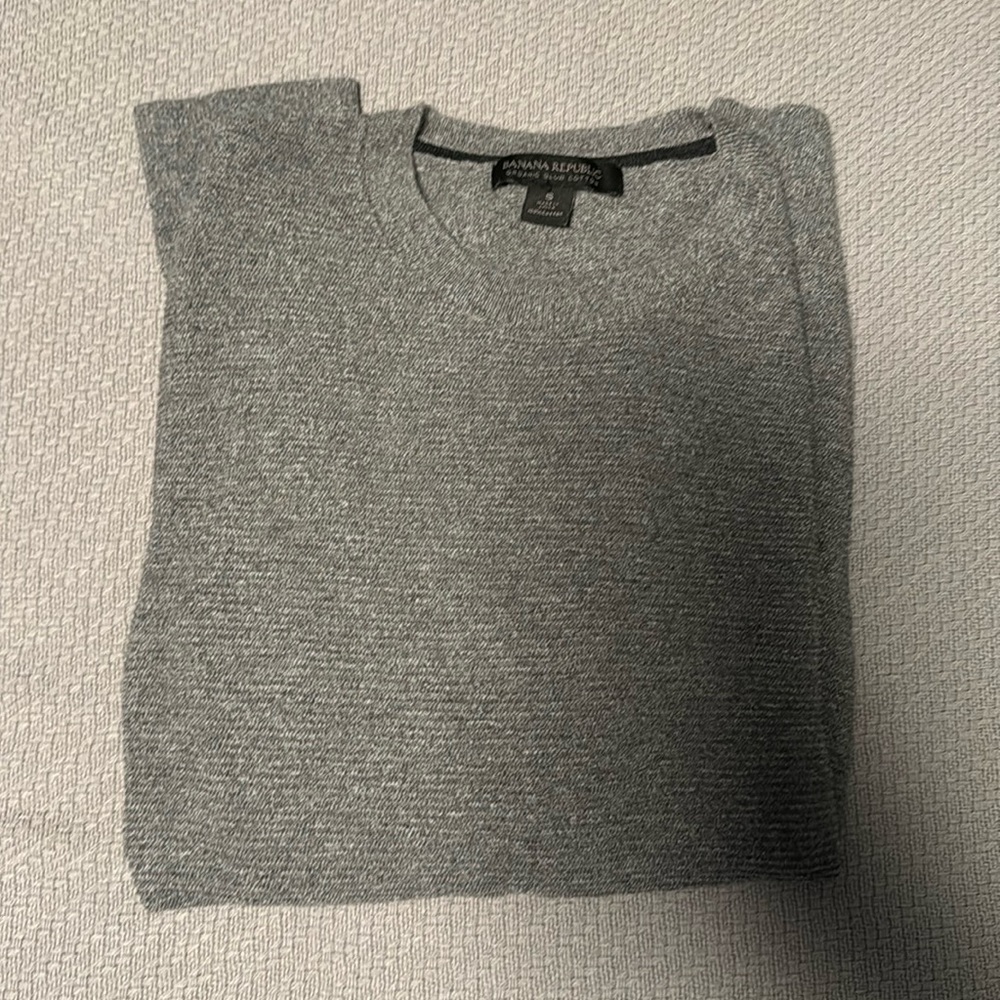 Men’s gray sweater, organic cotton by Banana Republic small